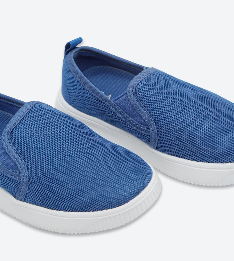 ZAHA - Infant Boys Mesh  Slip Ons Blue - Image 1