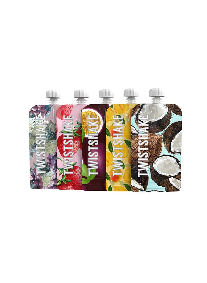 TWISTSHAKE 5-Piece Fruit Squeeze Bag