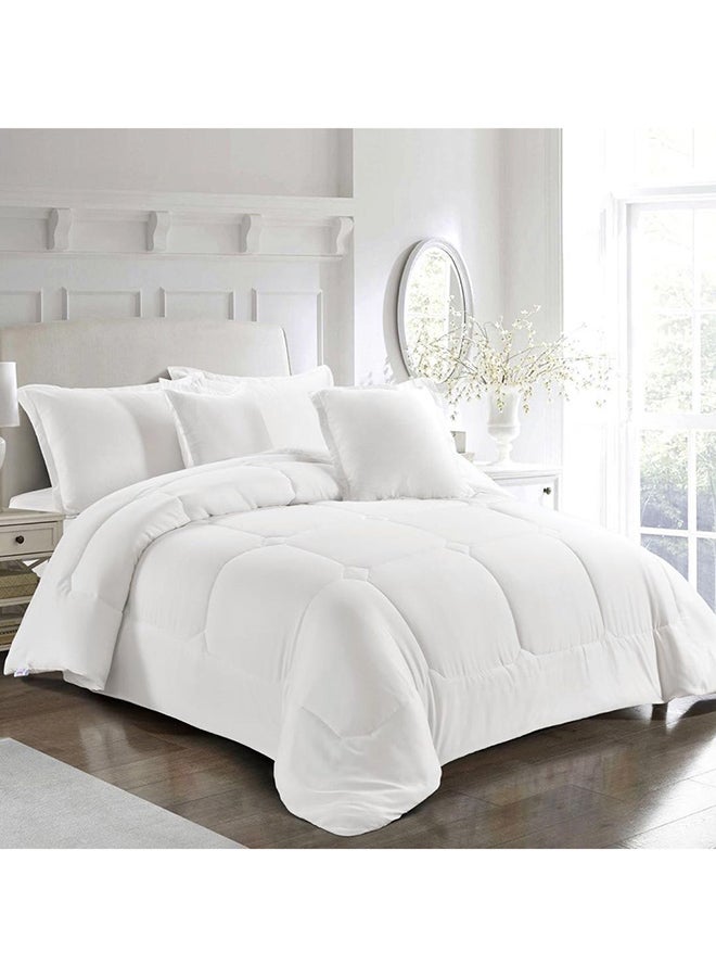 6-Piece Comforter Set Polyester White King