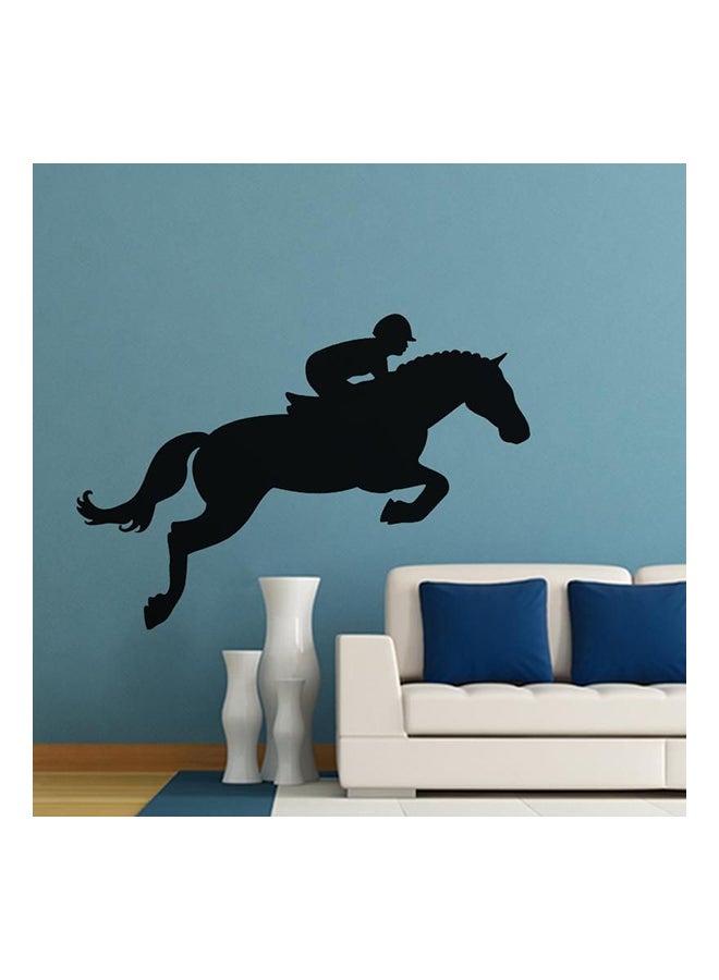 Riding Horse Themed Wall Decoration Sticker Black 45x55cm