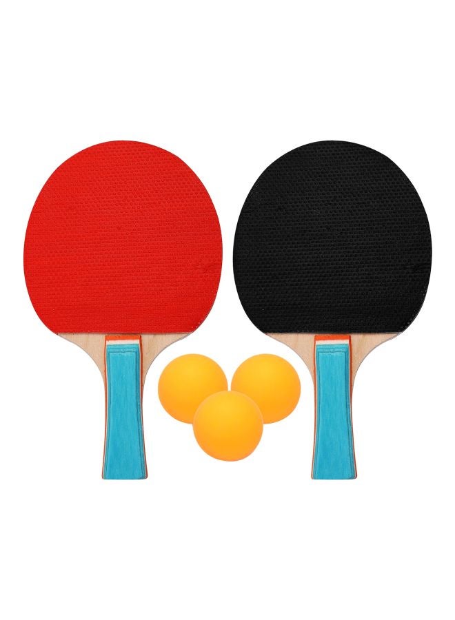 LIXADA 5-Piece Table Tennis Racket And Balls Set  - Image 1
