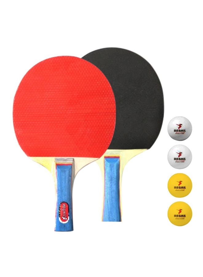 REGAIL 6-Piece Table Tennis Racket And Balls Set - Image 1