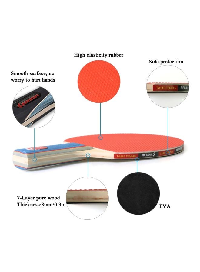 REGAIL 6-Piece Table Tennis Racket And Balls Set - Image 3