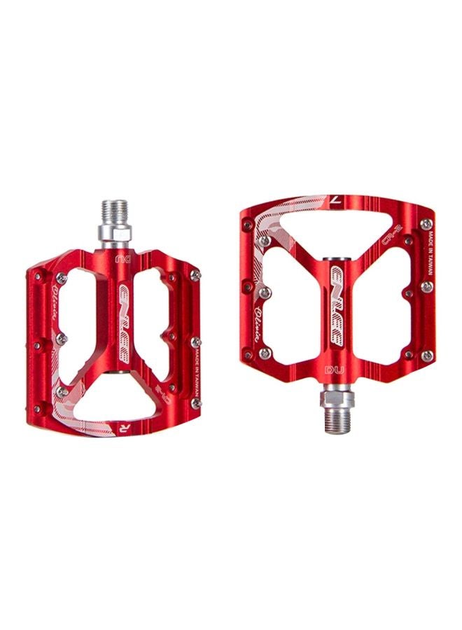ENLEE 2-Piece Aluminium Alloy Flat Bicycle Pedal Set 4.5x3.6inch - Image 1