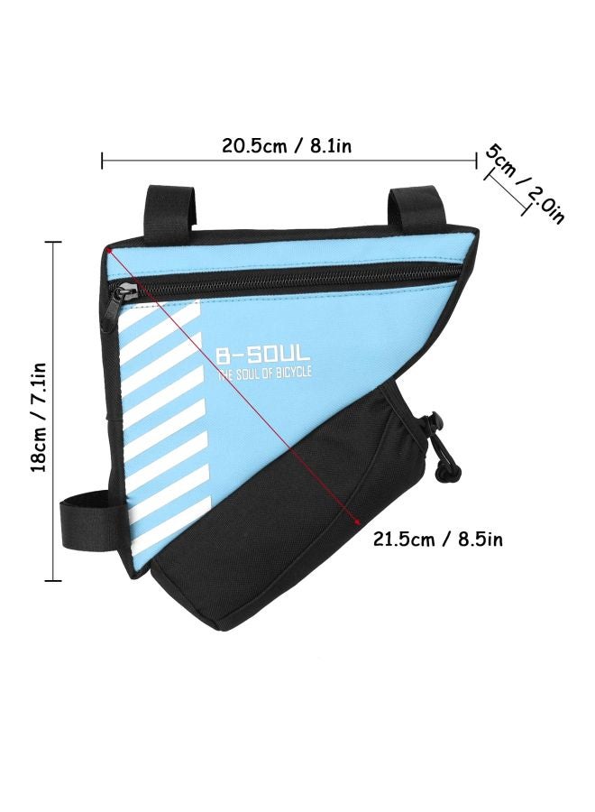 B-SOUL Triangle Bag With Water Bottle Pocket Blue/Black - Image 2