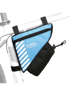B-SOUL Triangle Bag With Water Bottle Pocket Blue/Black  - Image 3