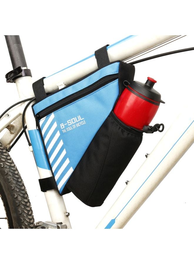 B-SOUL Triangle Bag With Water Bottle Pocket Blue/Black - Image 4