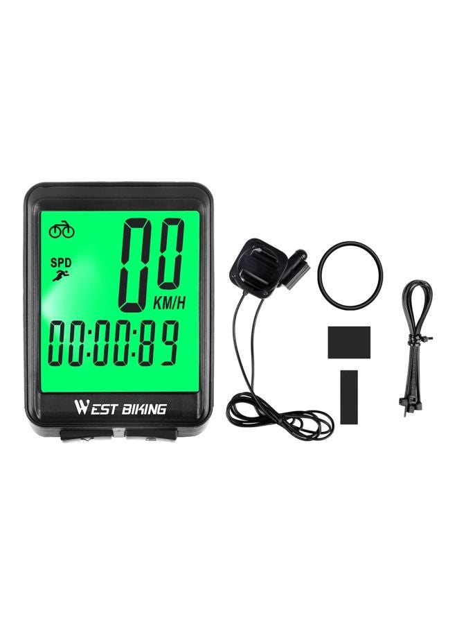 WEST BIKING Wired LED Cycling Odometer Set 6x4x1.5cm  - Image 1