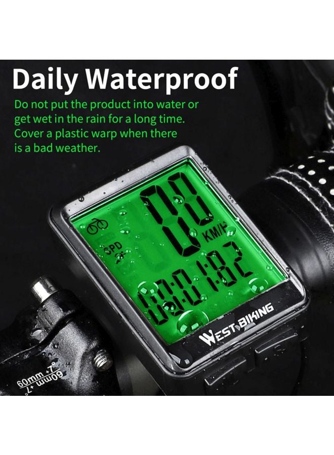 WEST BIKING - Wired LED Cycling Odometer Set 6x4x1.5cm - Image 1