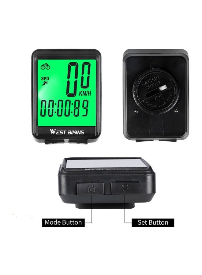 WEST BIKING - Wired LED Cycling Odometer Set 6x4x1.5cm - Image 1