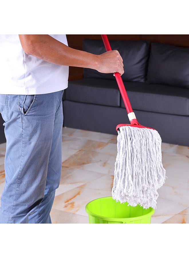Royalford - Hy-Sorb Cotton String Mop Multicolor Red Stick And White Cotton - Image 1