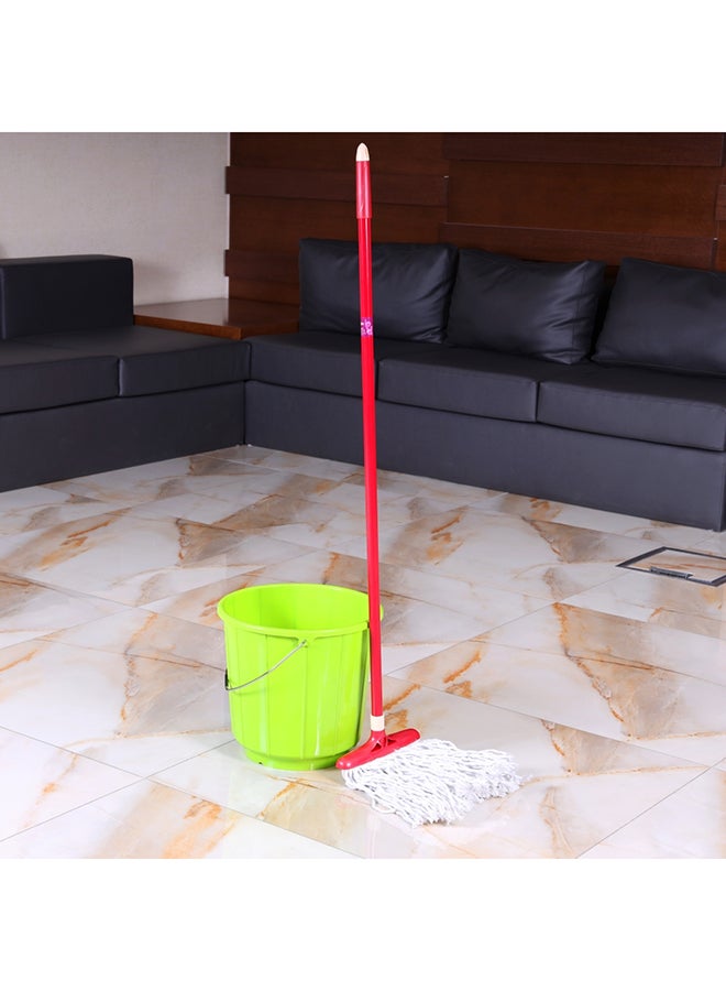 Royalford - Hy-Sorb Cotton String Mop Multicolor Red Stick And White Cotton - Image 1