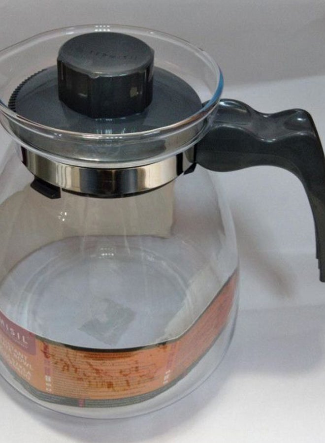 ترميسيل إبريق شاي زجاجي حراري شفاف/رمادي - Image 2