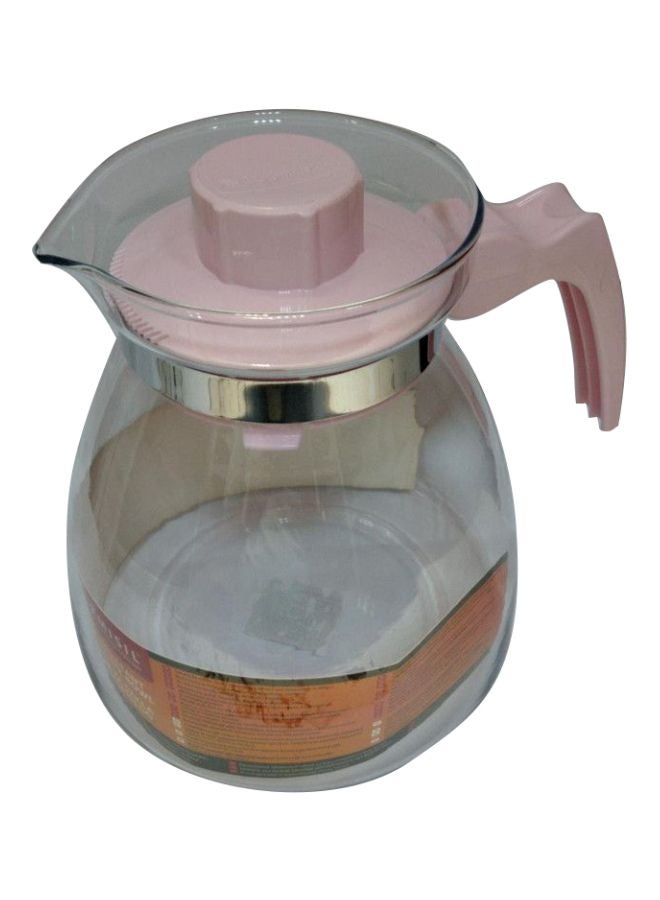 Thermal Glass Teapot Clear/Pink