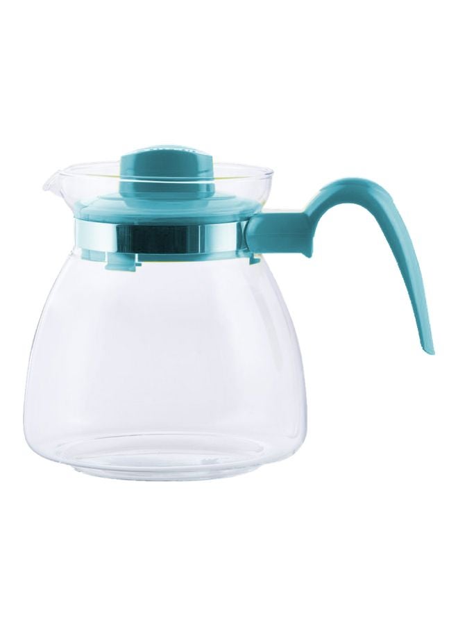 Termisil Glass Cone Tea Pot Blue/Clear/Silver  - Image 1
