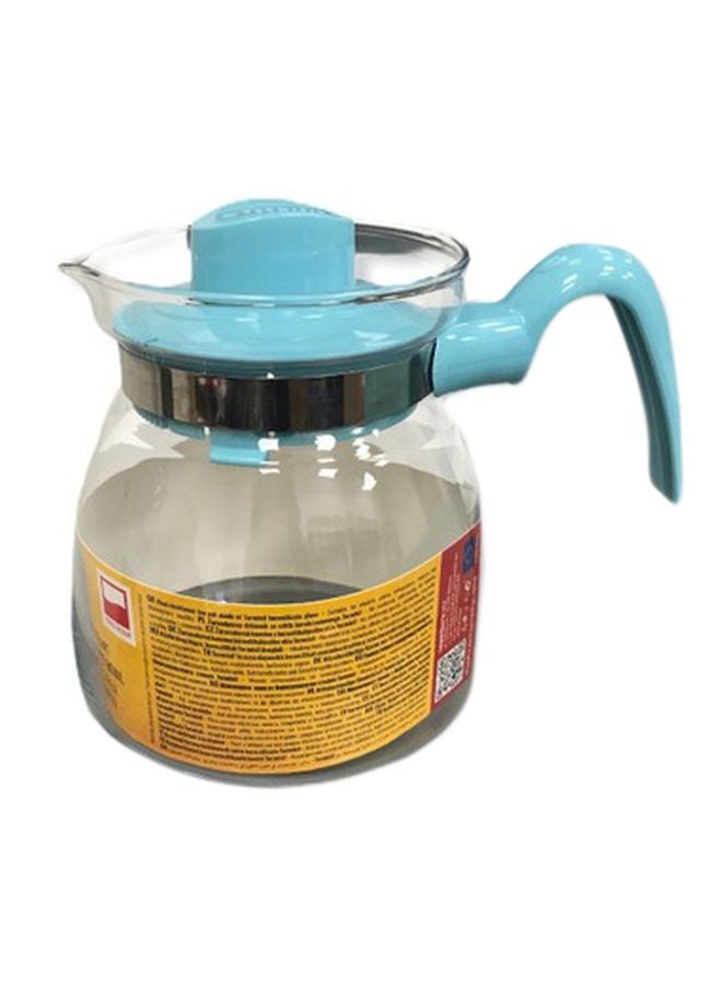 Termisil Glass Cone Tea Pot Blue/Clear/Silver  - Image 2