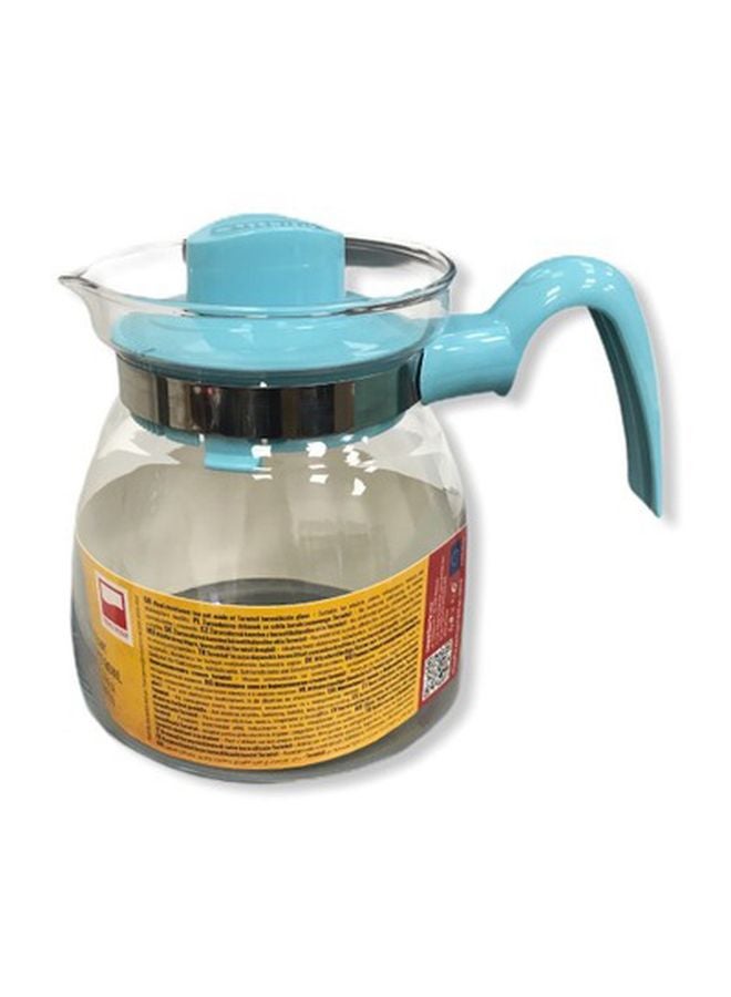 Termisil Glass Cone Tea Pot Blue/Clear/Silver  - Image 2