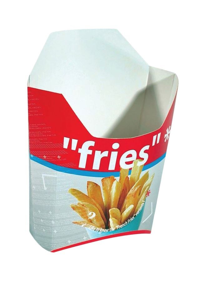 AL BAYADER - Pack Of 1000 French Fries Box Red/Beige/Blue 25cm - Image 1