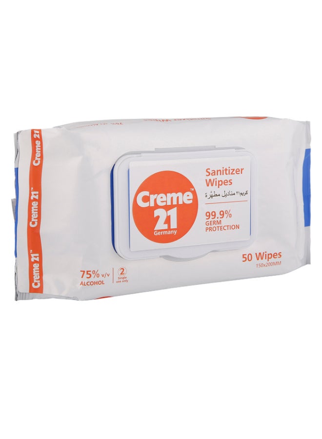 Creme21 50-Piece Grem Protection Sanitizer Wipes Set 15 x 20cm - Image 2