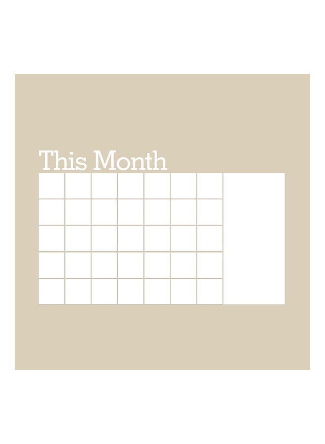 Calendar Memo Board Wall Sticker White 95x60cm - Image 1