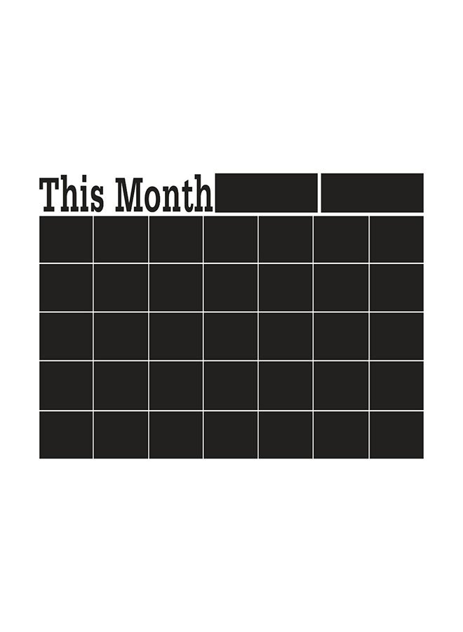 Generic Calendar Memo Board Wall Sticker Black 60x45cm  - Image 1