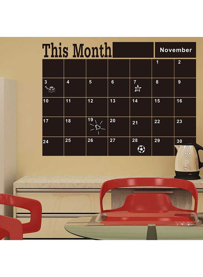 Generic Calendar Memo Board Wall Sticker Black 60x45cm  - Image 2