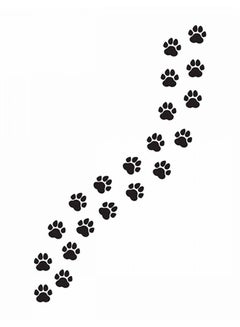 20-Piece Paw Self Adhesive Wall Decorative Sticker Set Black 75 x 46cm - v1597158740/N39698835A_1