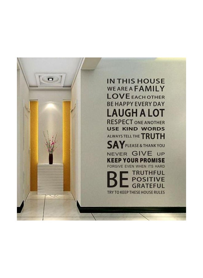 ملصق جداري ثلاثي الأبعاد بتصميم كلمات إنجليزية أسود 60x90سم - Image 1