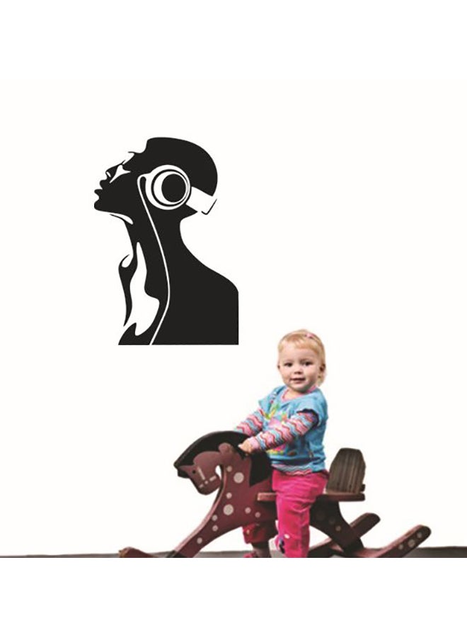 Carton Panting Living Room Wall Sticker Black 42x58cm - Image 2
