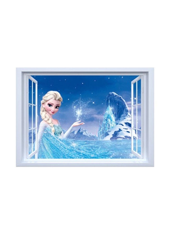 Frozen Elsa Themed 3D Wall Sticker Blue/Beige/Gold 60x90cm - Image 1