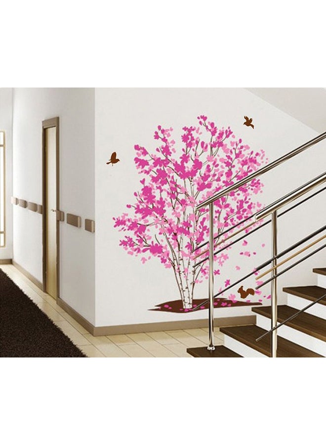 Tree Themed Wall Sticker Pink 60x90cm