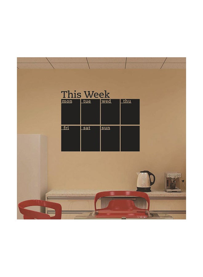 Generic Week Planner Adhesive Chalkboard Black 45x60cm  - Image 1