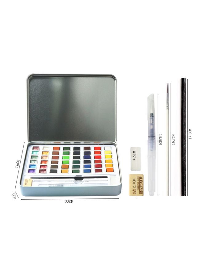 H&B 36 Water-Colour And Painting Accessories Set Multicolour - Image 2