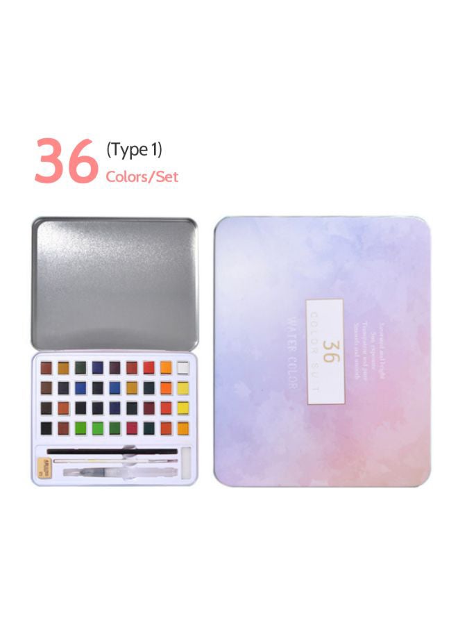 H&B 36 Water-Colour And Painting Accessories Set Multicolour - Image 4