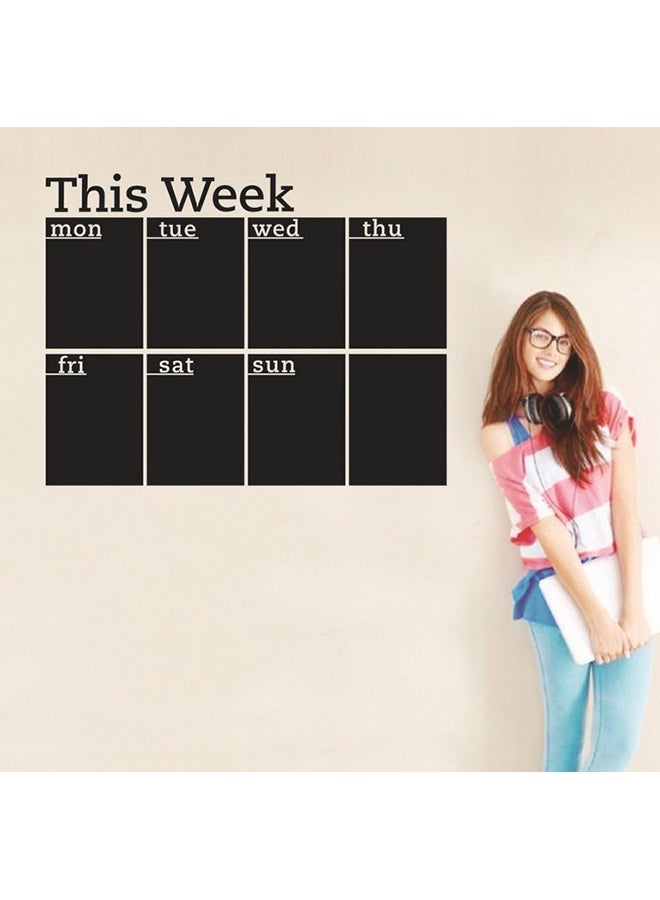 Generic Week Planner Adhesive Chalkboard Black 45x60cm  - Image 2