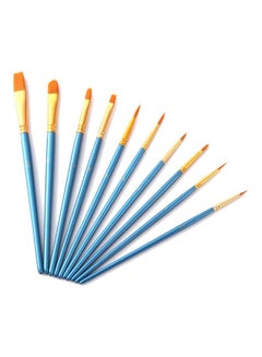 Generic 10-Piece Watercolour Paint Brush Set Blue/Gold/Orange  - Image 3
