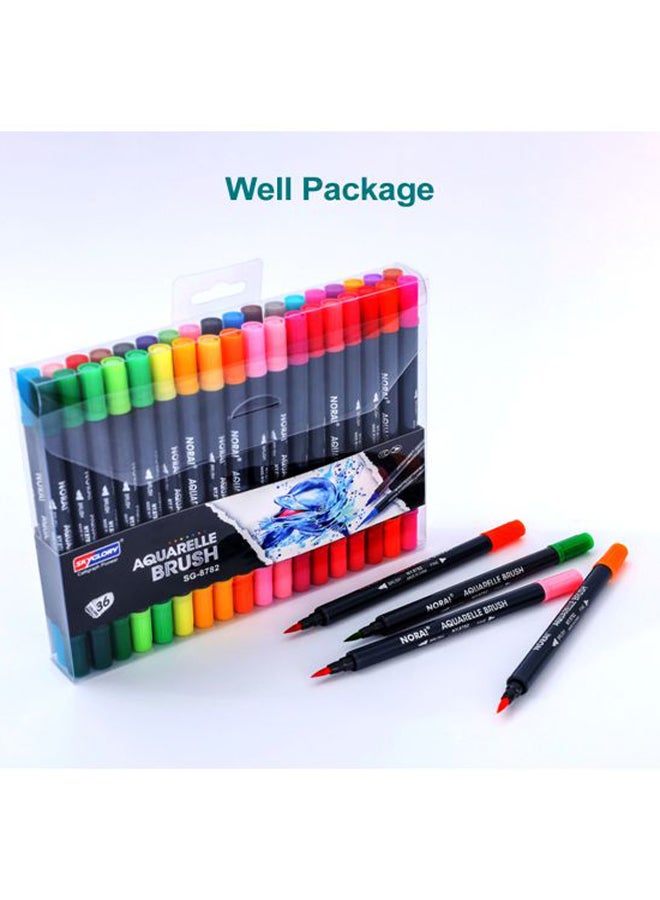SKYGLORY 24-Piece Dual Tip Art Marker Pens Multicolour - Image 2