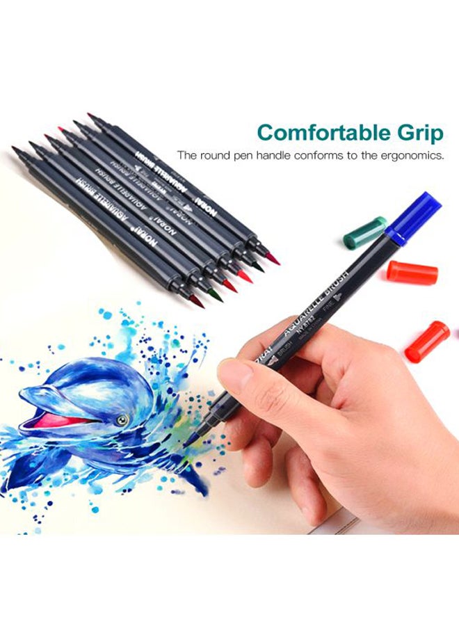 SKYGLORY 24-Piece Dual Tip Art Marker Pens Multicolour - Image 5