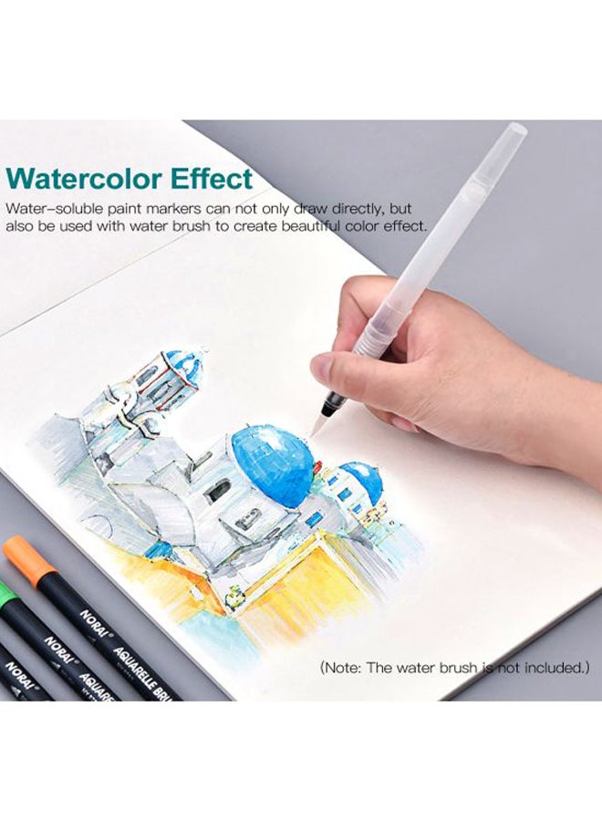 SKYGLORY 24-Piece Dual Tip Art Marker Pens Multicolour - Image 4