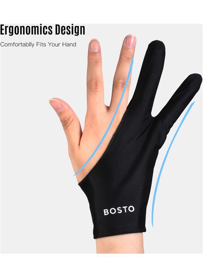 بوستو قفاز بإصبعين للرسم أسود - Image 5