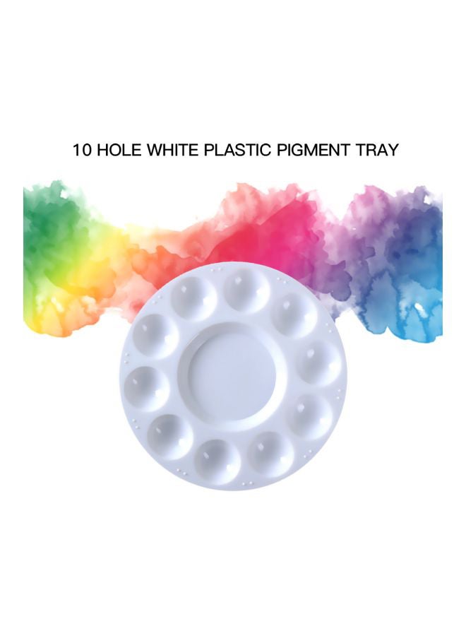 Round Shape Plastic Palette White - Image 2