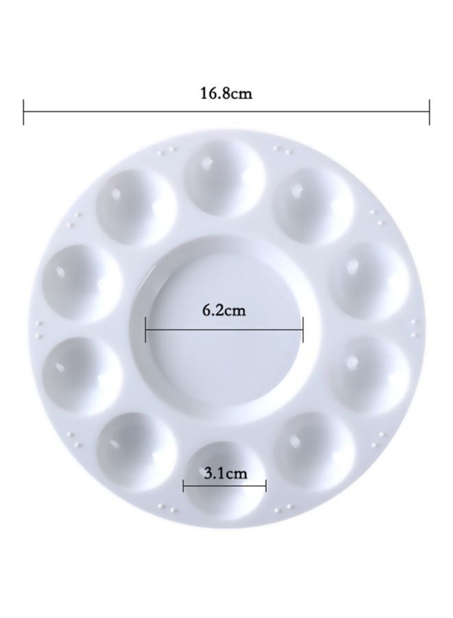 Round Shape Plastic Palette White - Image 3