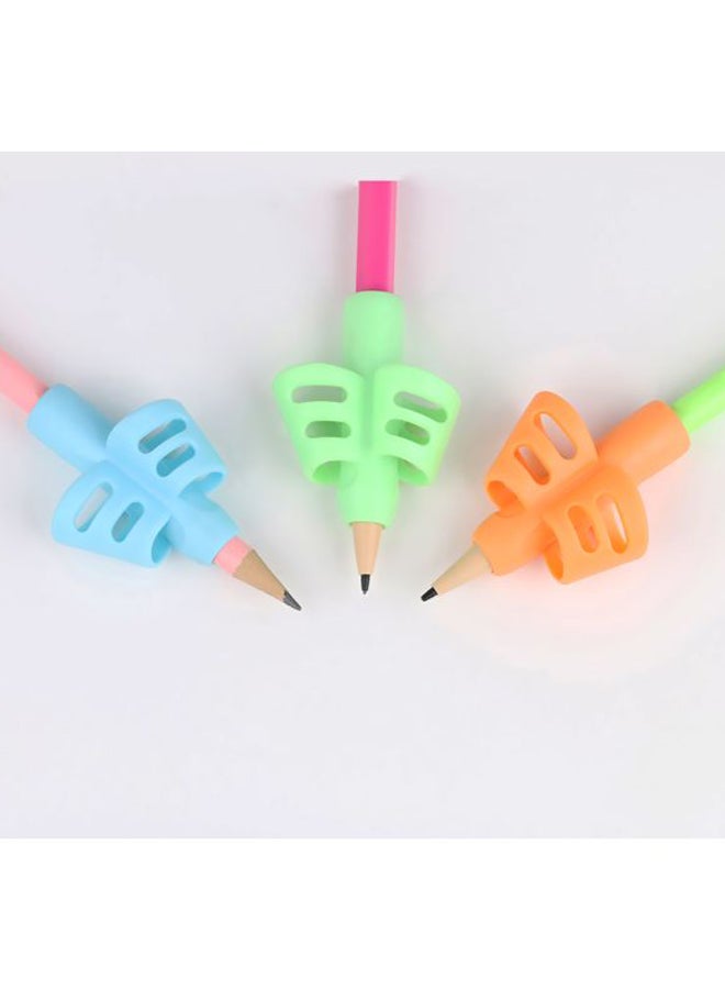 Generic - 3-Piece Silicone Pencil Grips Blue/Yellow/Green - Image 1