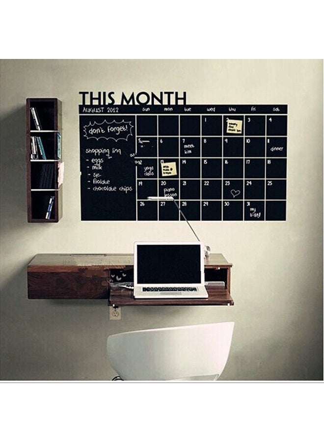 Generic Month Calendar Chalkboard Wall Sticker Black 60x90cm  - Image 2