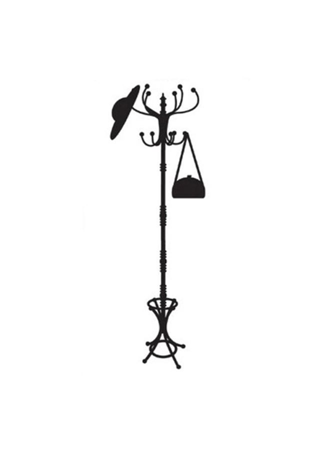 Coat Hanger Wall Decal Black 50x70cm - Image 1