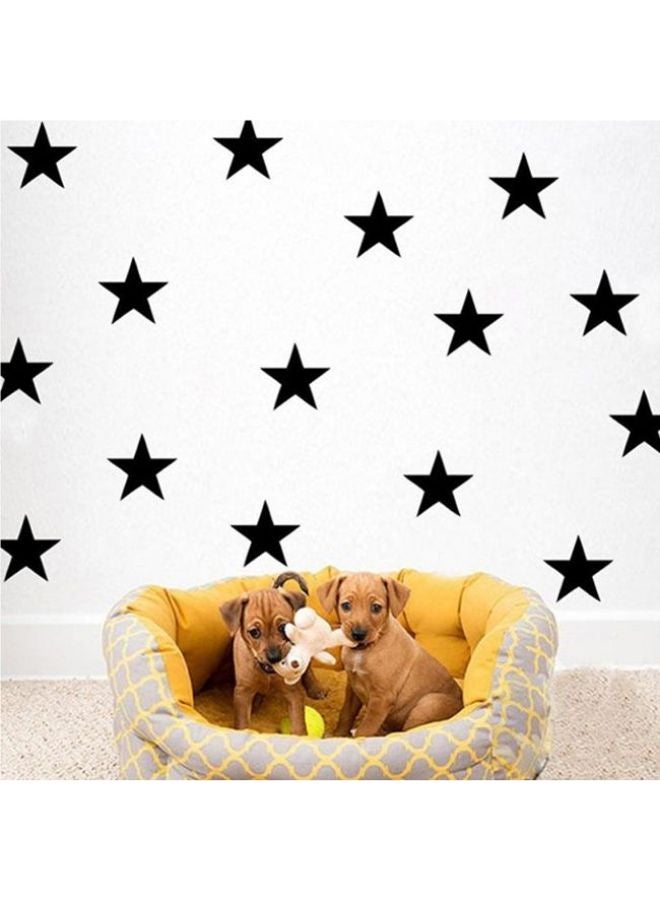 VAKIND 39-Piece Stars Self Adhesive Decorative Wall Sticker Set Black 21 x 29cm  - Image 2