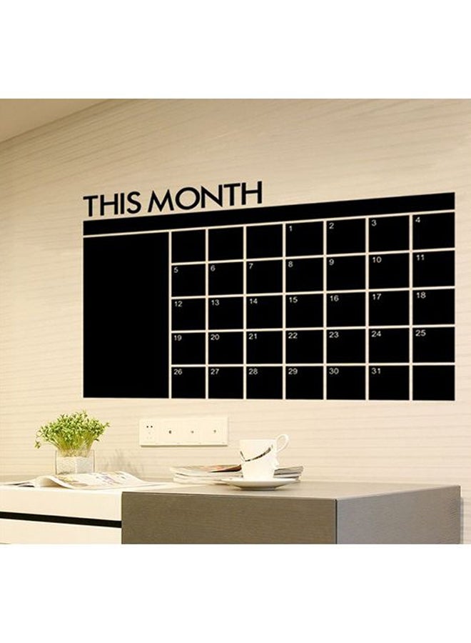 Generic Month Calendar Chalkboard Self Adhesive Decorative Wall Sticker Black 60 x 90cm  - Image 2