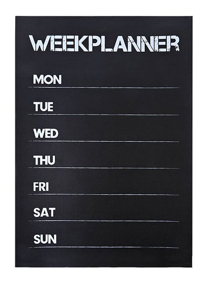 Xpert Decor Week Planner Self Adhesive Decorative Wall Sticker Black 45 x 31cm  - Image 1