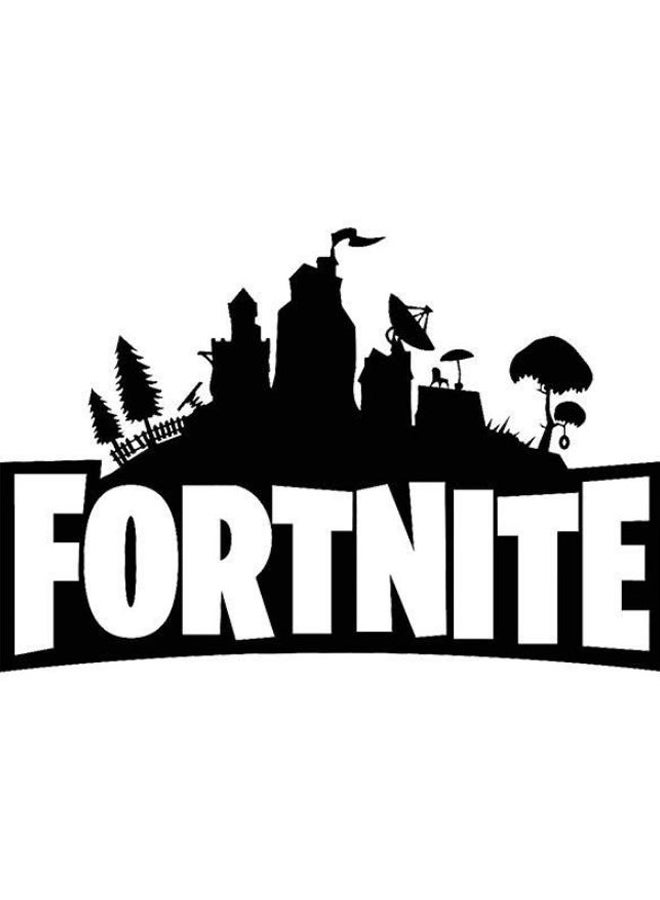 Fortnite Self Adhesive Decorative Wall Sticker Black 58 x 40cm - Image 1