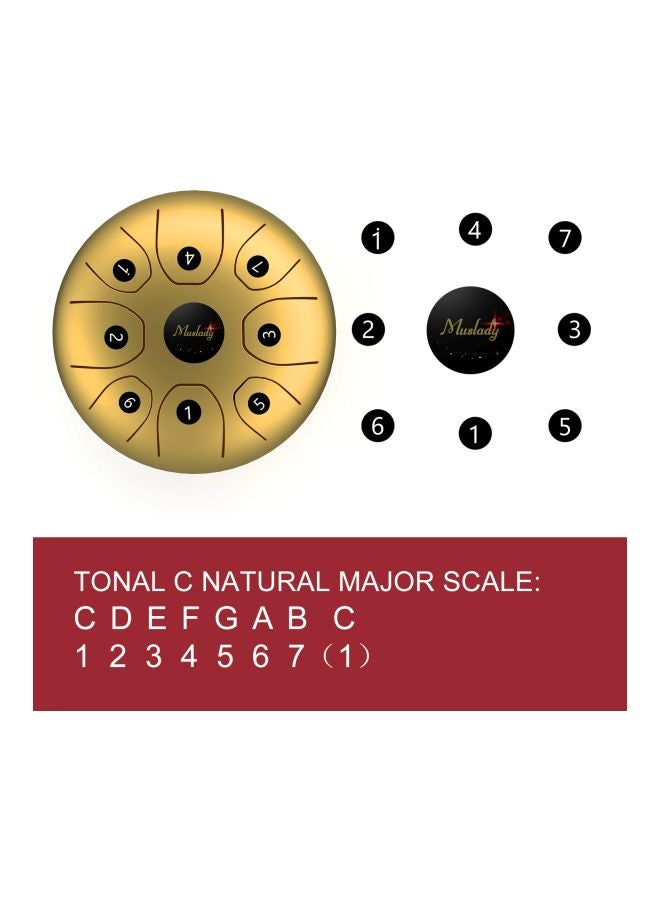 Muslady - 8-Tone Tongue Drum C Key Percussion With Pair Of Stick And Carry Bag - Image 1
